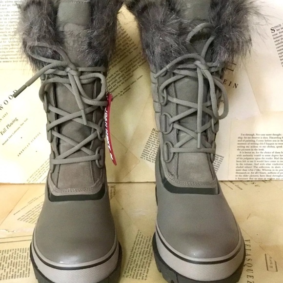 Sorel Joan Of Arctic Next Boot Faux Fur lined Cuff Waterproof Taupe - Picture 5 of 6